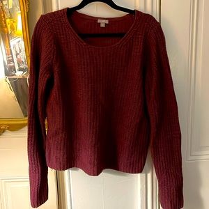 J. Jill Chunky Maroon Sweater